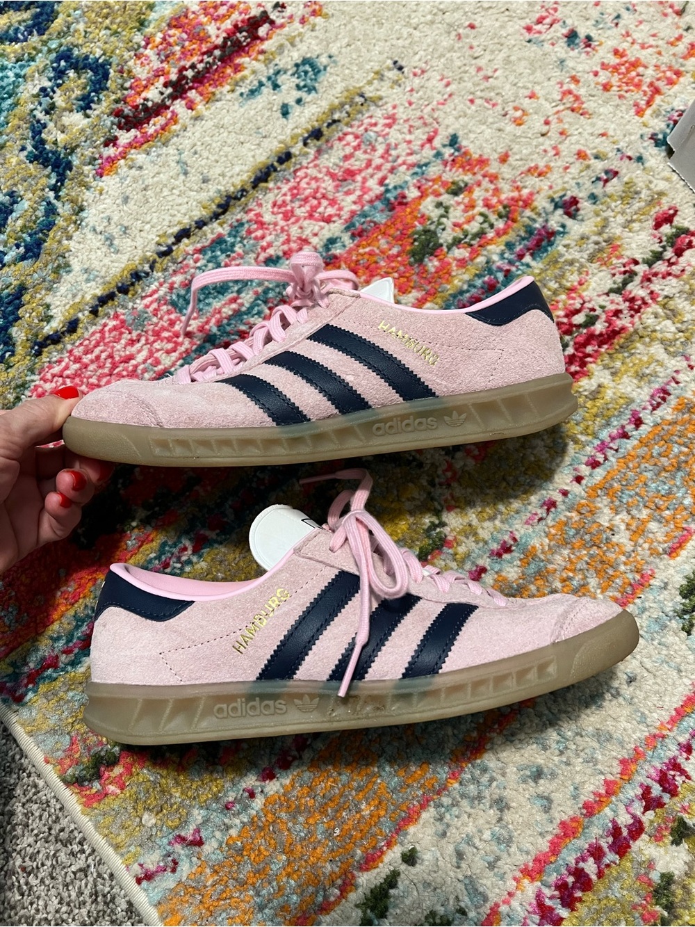 Adidas suede Hamburg sneakers, size 5.5